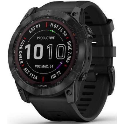 Garmin Fenix 7x Sapphire Solar Black DLC Titanium / Black Band 