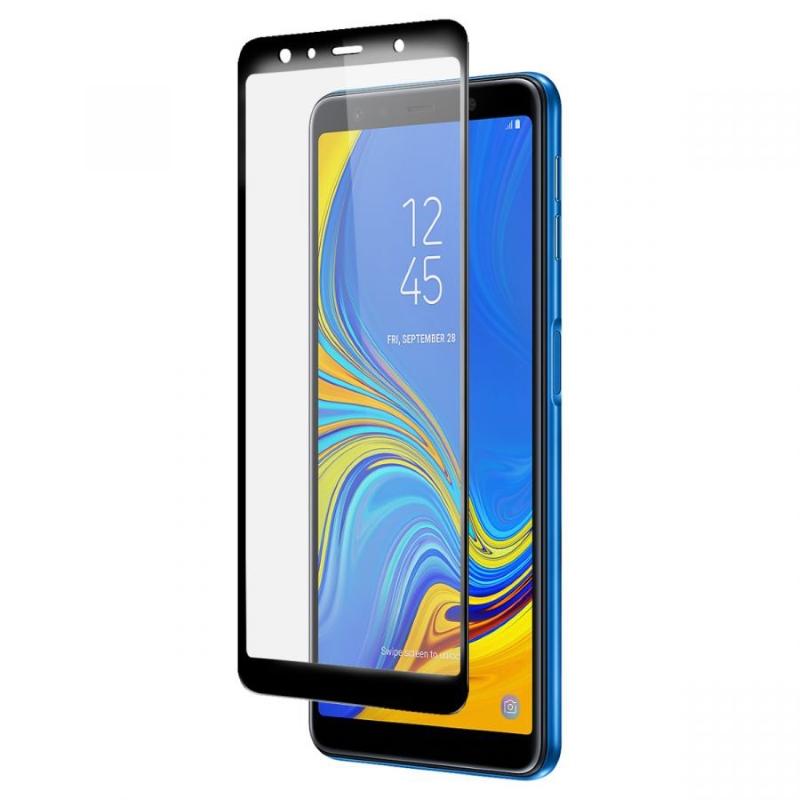 Защитное стекло 3D для Samsung Galaxy A7 (2018) Черное