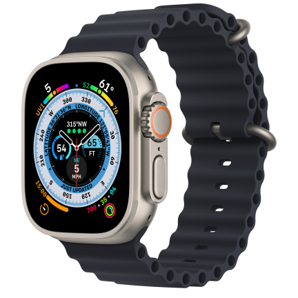 Apple Watch Ultra 49mm Midnight ocean band / Titanium Case