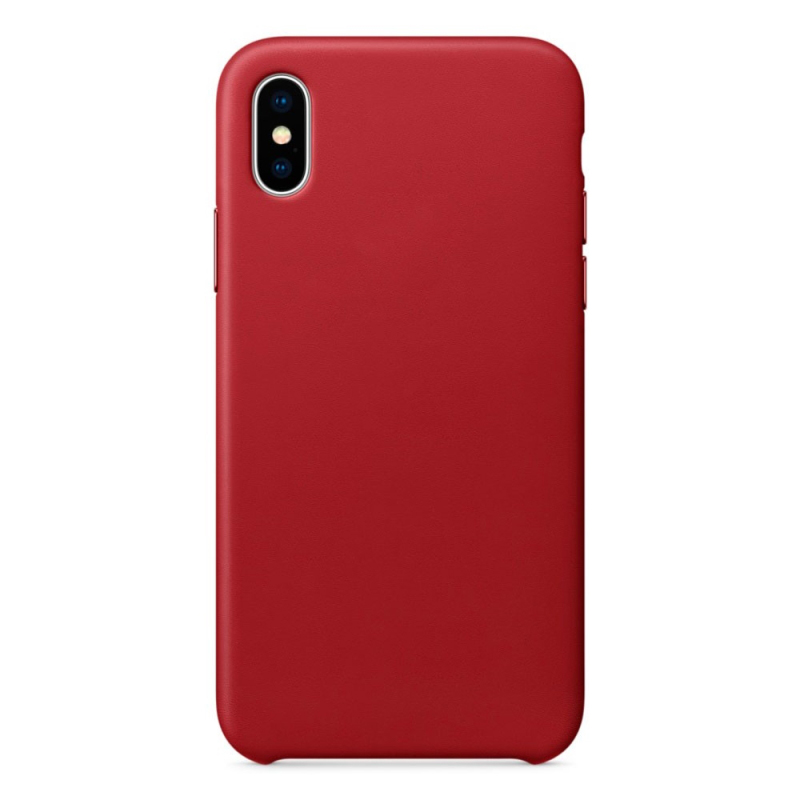 Чехол iPhone X Leather Case Red