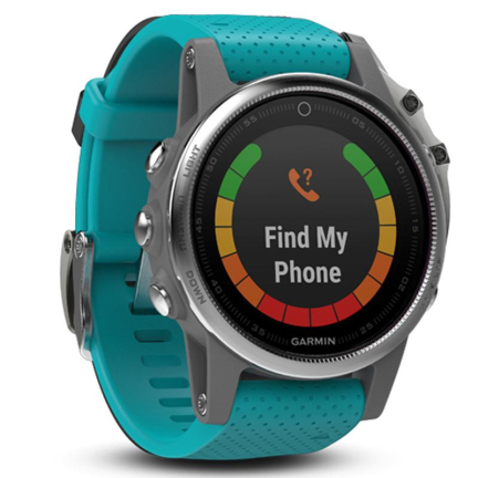 Смарт Часы Garmin Fenix 5S Silver / Turquoise Band