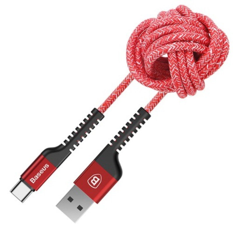 Кабель USB- Type-С / Baseus Confidant Anti-break / 1M / Красный