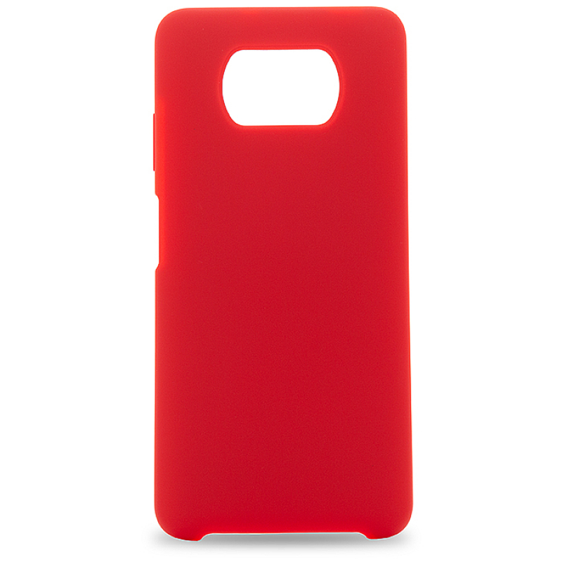 Чехол Poco X3 Silicone Red Red (Красный)