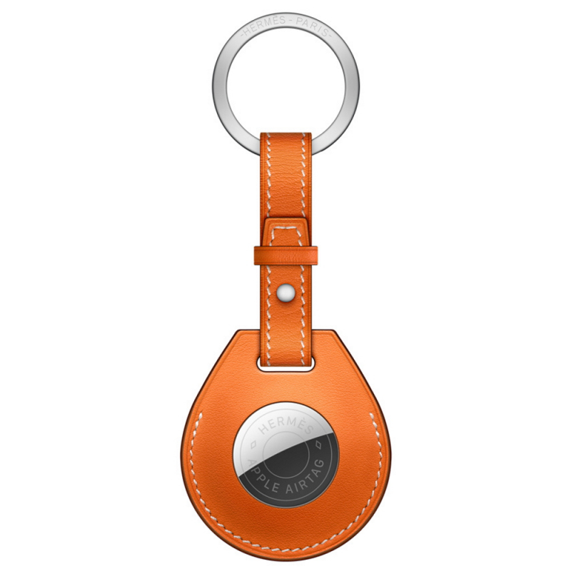 Брелок AirTag Hermès с кольцом для ключей Orange