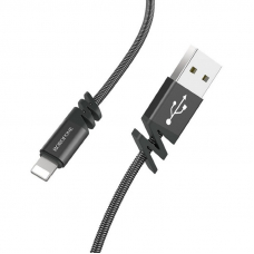 Кабель USB - Lightning / Borofone BX27 2.4A/ 1M / Черный