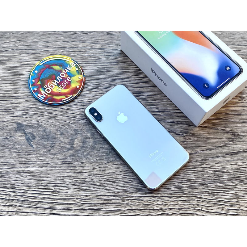 Apple iPhone 10 (X) 256Gb Silver Хорошее Б/У